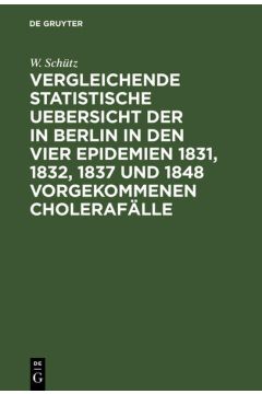 Vergleichende statistische Uebersicht der in Berlin in den vier Epidemien 1831, 1832, 1837 und 1848 vorgekommenen Cholerafälle