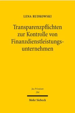 Transparenzpflichten zur Kontrolle von Finanzdienstleistungsunternehmen