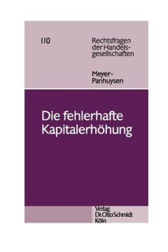 Die fehlerhafte Kapitalerhöhung