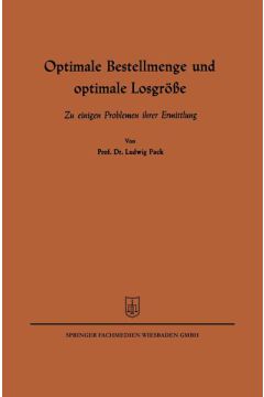 Optimale Bestellmenge und optimale Losgröße