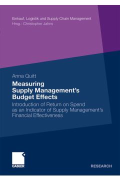 Measuring Supply Management’s Budget Effects
